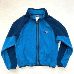 Kids Patagonia Full Zip Up Fleece Jacket Blue Size XS (5/6) youth